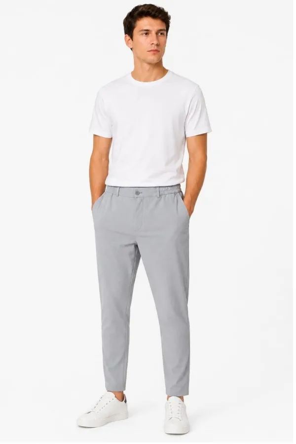 Dokulu Yandan Cepli Regular Erkek Jogger Pantolon