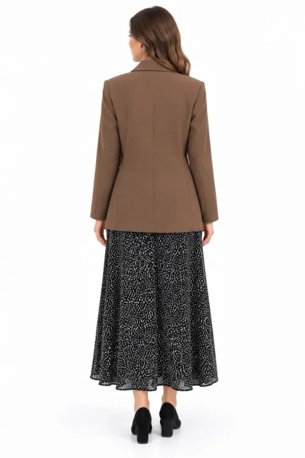 Bayan İki Düğmeli Oversize Blazer Ceket