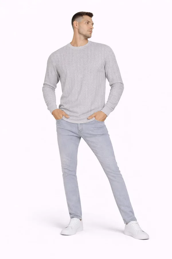 Erkek Bisiklet Yaka Sweatshirt