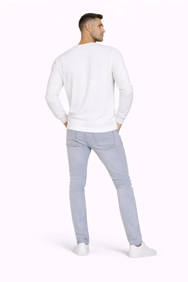 Erkek Bisiklet Yaka Sweatshirt