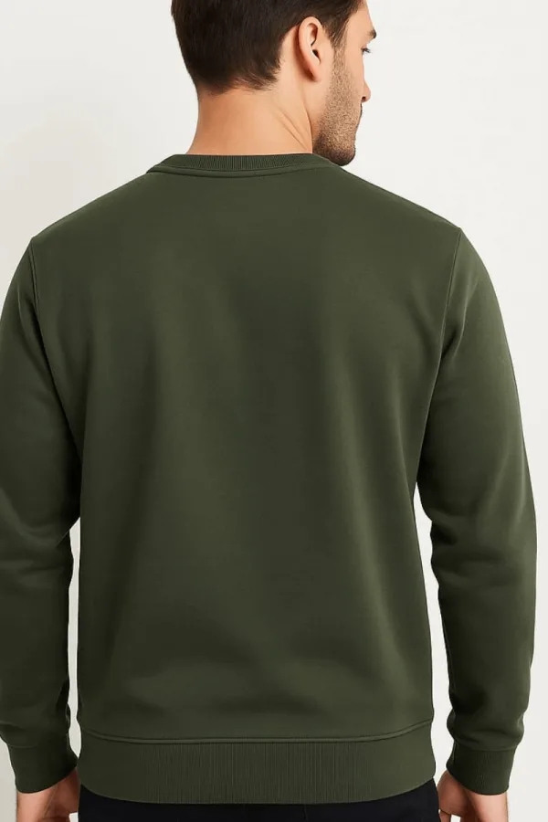 Uzun Kollu Bisiklet Yaka Erkek Sweatshirt