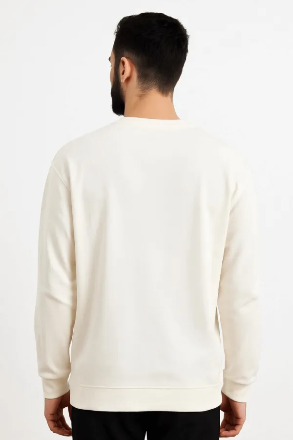 Bisiklet Yaka Uzun Kollu Viskon Karışımlı Regular Kesim Erkek Sweatshirt