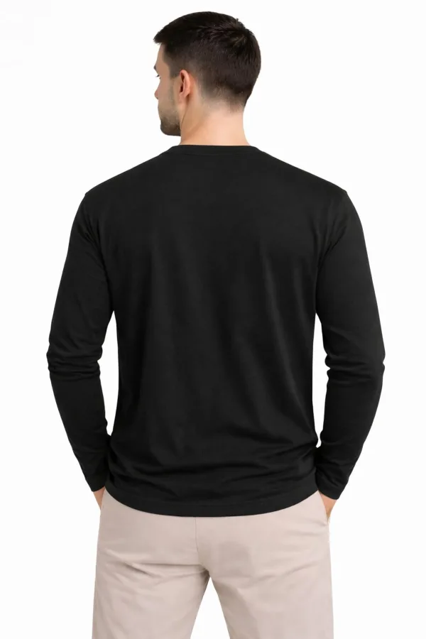 Bisiklet Yaka Uzun Kollu Erkek Sweatshirt
