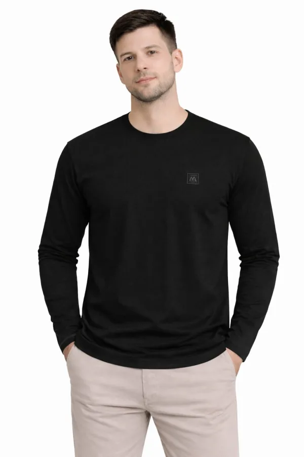 Bisiklet Yaka Uzun Kollu Erkek Sweatshirt