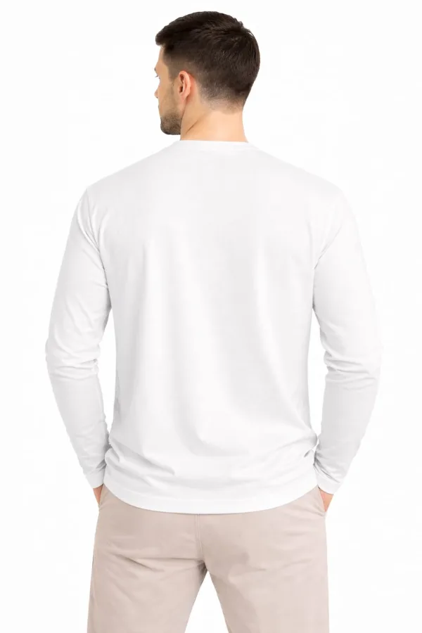 Bisiklet Yaka Uzun Kollu Erkek Sweatshirt