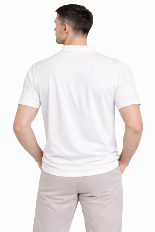 Polo Yaka Yarım Düğmeli Kısa Kollu Erkek Tişört