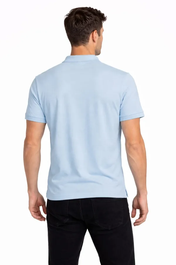 Polo Yaka Düğmeli Yaka Basic Erkek Tişört