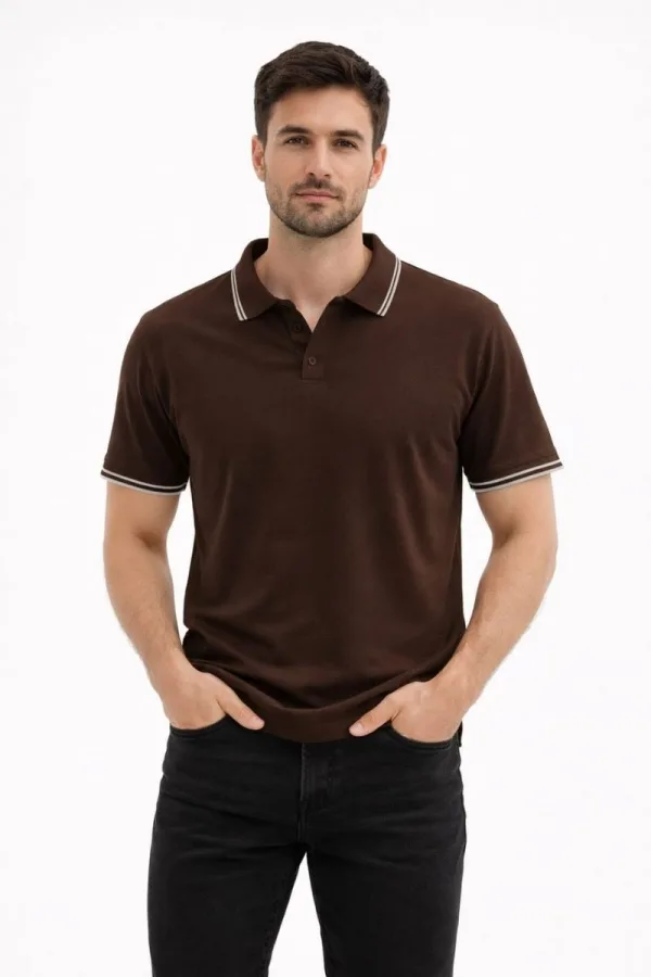 Polo Yaka Penye Erkek Tişört