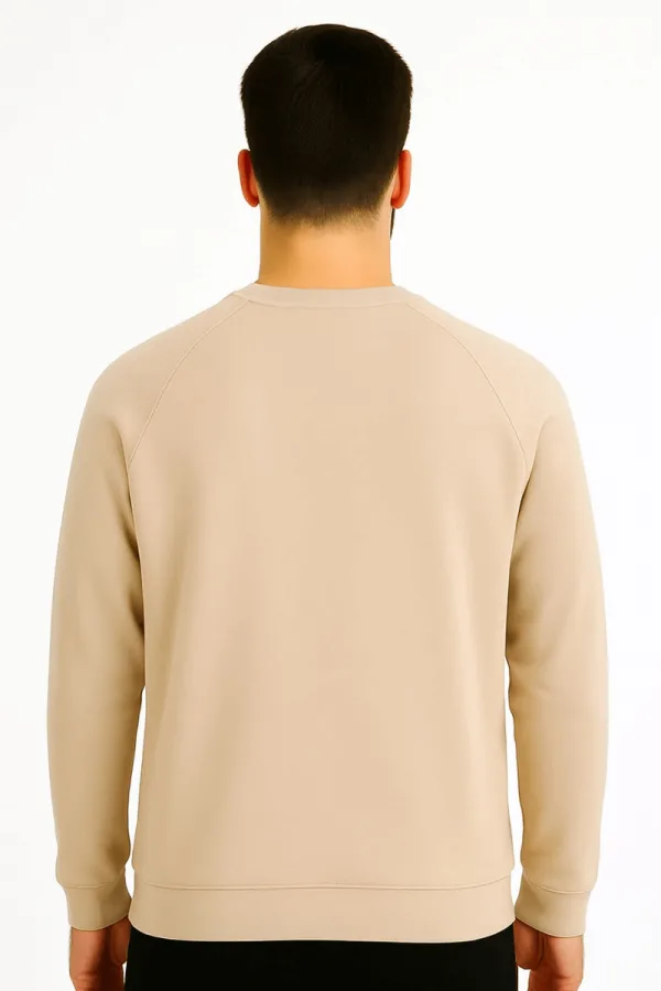 Erkek Bisiklet Yaka Uzun Kollu Pamuk Karışımlı Regular Baskılı Sweatshirt