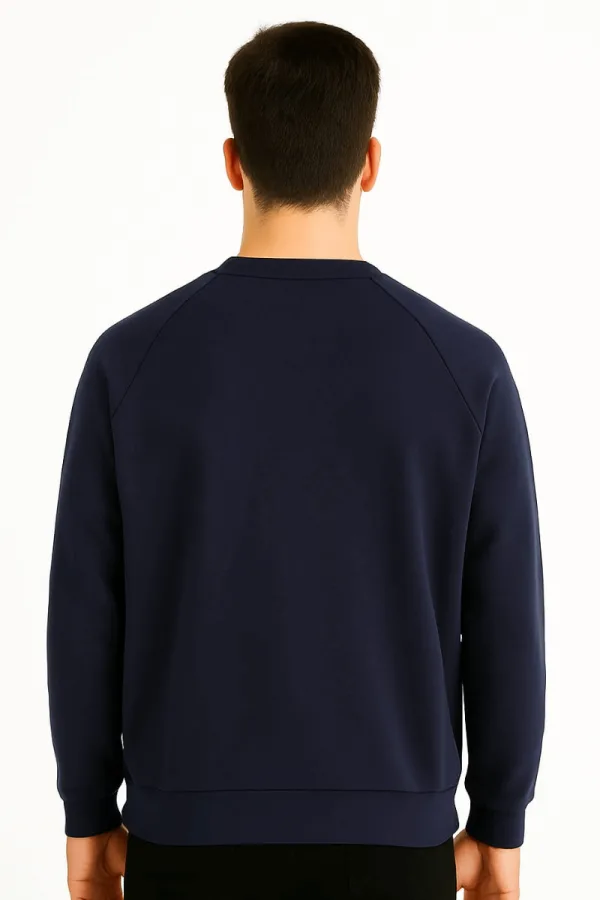 Erkek Bisiklet Yaka Uzun Kollu Pamuk Karışımlı Regular Baskılı Sweatshirt