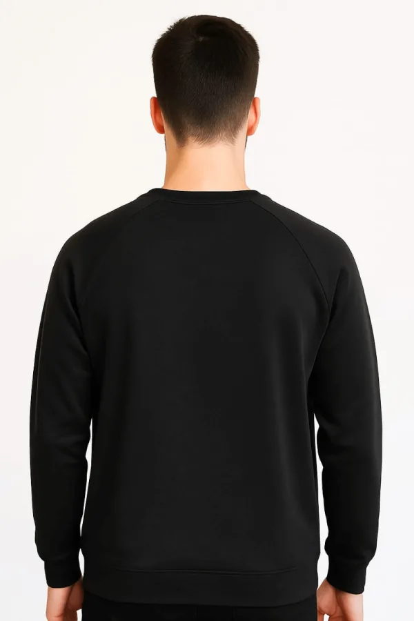 Erkek Bisiklet Yaka Uzun Kollu Pamuk Karışımlı Regular Baskılı Sweatshirt