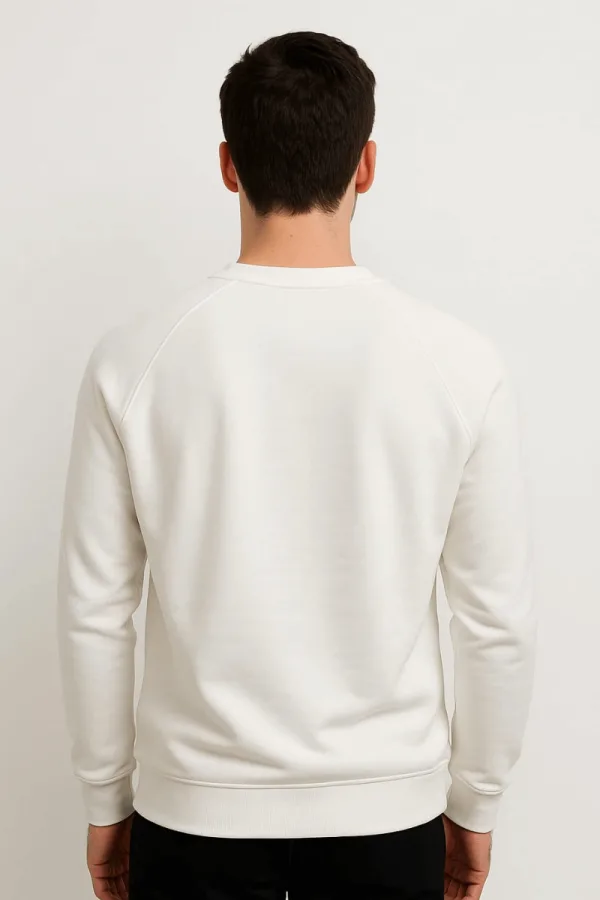 Erkek Bisiklet Yaka Uzun Kollu Pamuk Karışımlı Regular Baskılı Sweatshirt