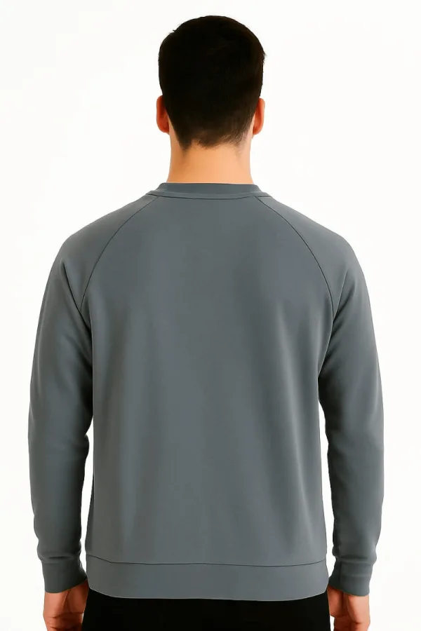 Erkek Bisiklet Yaka Uzun Kollu Pamuk Karışımlı Regular Baskılı Sweatshirt