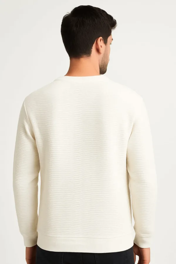 Uzun Kollu Pamuk Karışımlı Bisiklet Yakalı Reguler Kesim Rahat Erkek Sweatshirt