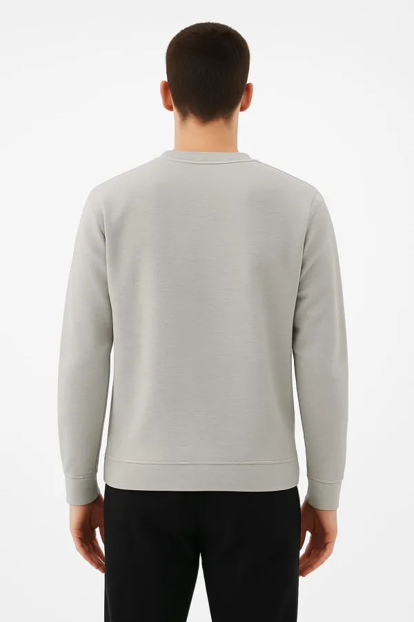 Uzun Kollu İçi Pamuklu Bisiklet Yaka Sweatshirt