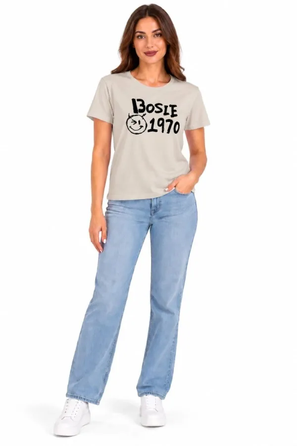 Bayan Bosie Baskılı Tişört
