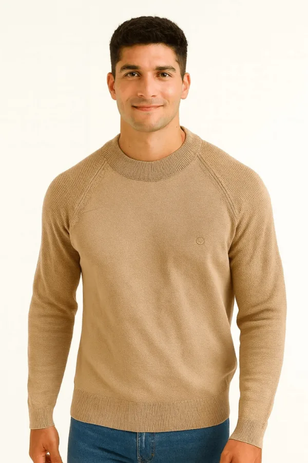 Bisiklet Yaka Uzun Kollu Pamuk Karışımlı Erkek Sweatshirt