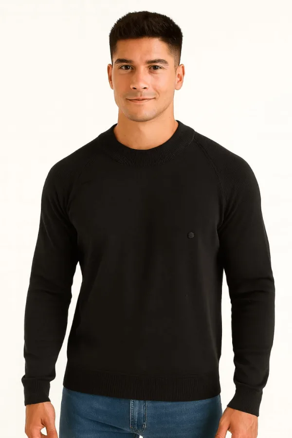 Bisiklet Yaka Uzun Kollu Pamuk Karışımlı Erkek Sweatshirt