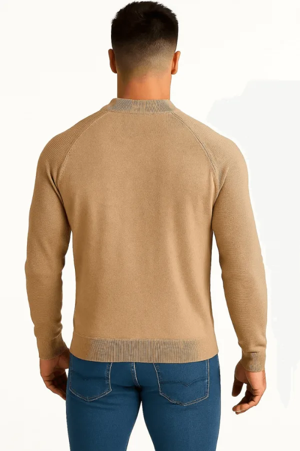 Bisiklet Yaka Uzun Kollu Pamuk Karışımlı Erkek Sweatshirt