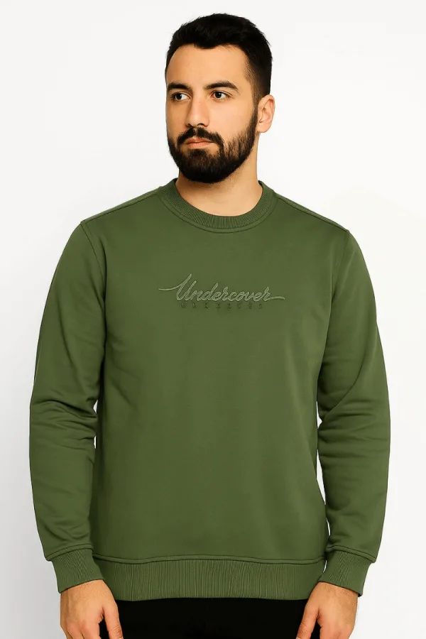 Uzun Kollu İçi Pamuklu Polyester Karışımlı Erkek Baskılı Sweatshirt
