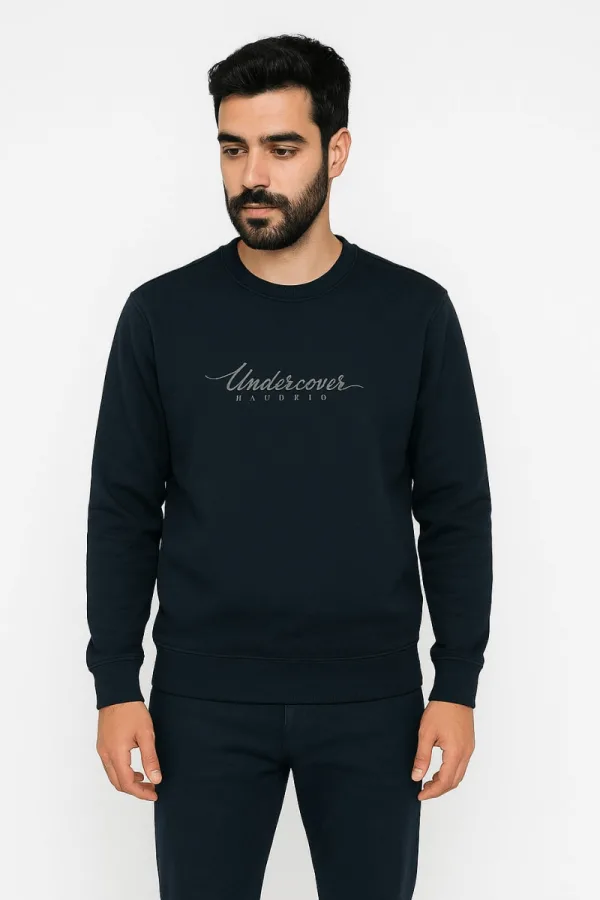 Uzun Kollu İçi Pamuklu Polyester Karışımlı Erkek Baskılı Sweatshirt