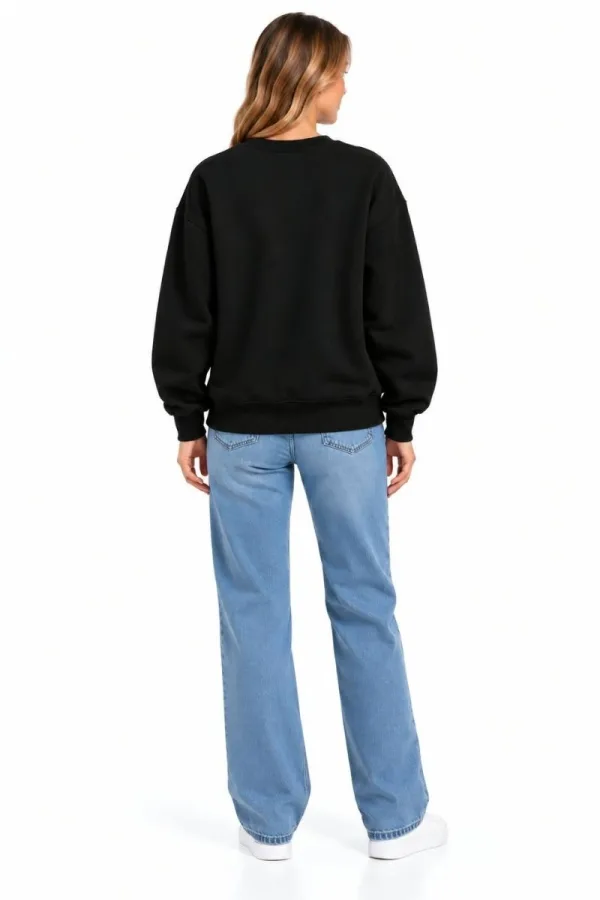 Bayan Baskılı Üç İplik Sweatshirt