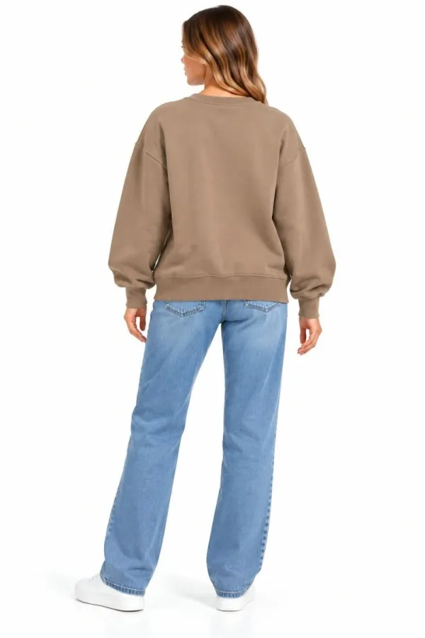 Bayan Baskılı Üç İplik Sweatshirt