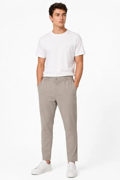 Dokulu Yandan Cepli Regular Erkek Jogger Pantolon