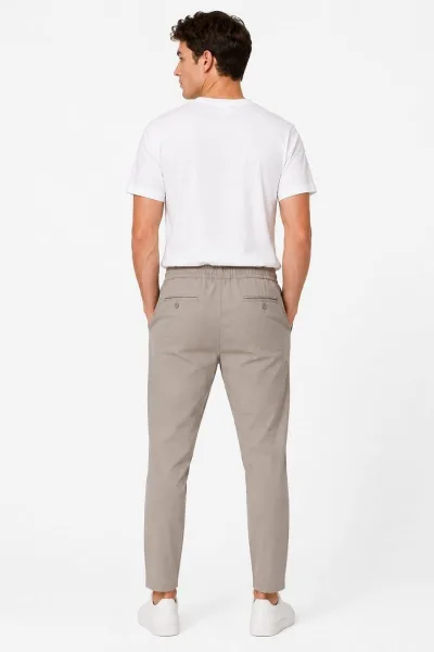 Dokulu Yandan Cepli Regular Erkek Jogger Pantolon
