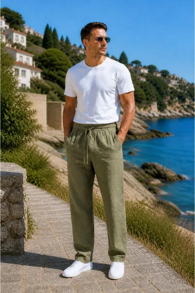 Pamuklu Yandan Cepli İpli Erkek Jagger Pantolon