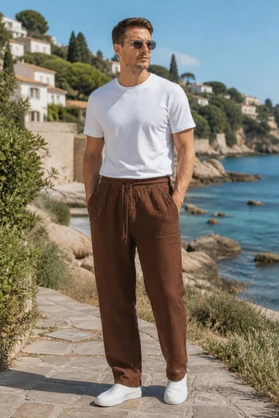 Pamuklu Yandan Cepli İpli Erkek Jagger Pantolon