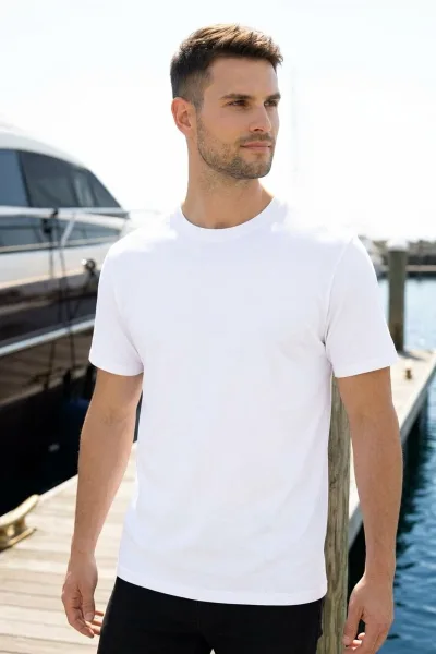 Erkek Tişört Bisiklet Yaka Basic Oversize