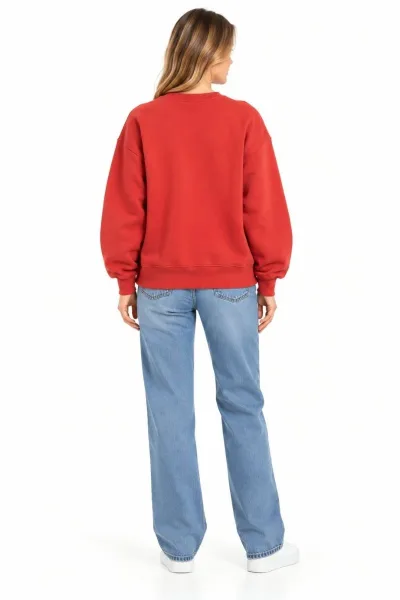 Bayan Baskılı Üç İplik Sweatshirt